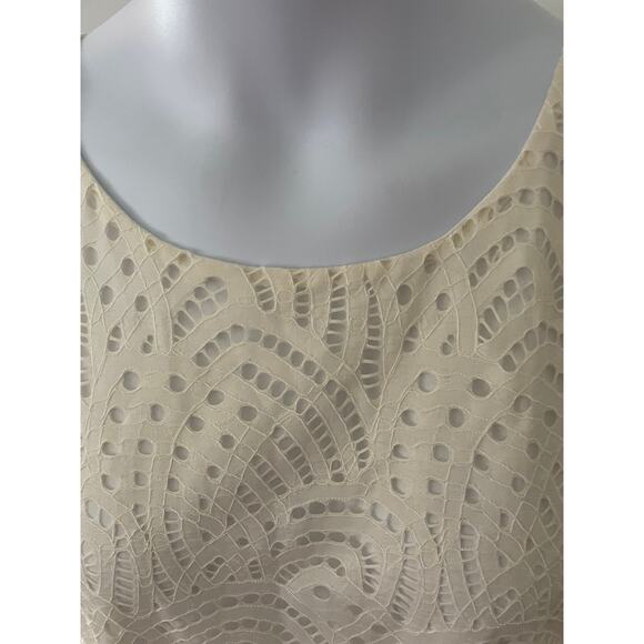 WORTHINGTON, SIZE XL, LINED, CREAM, LACE TOP, SLEEVELESS - Picture 3 of 6